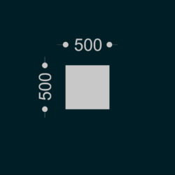 Hippo rectangular h.500