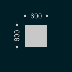 Hippo rectangular h.500