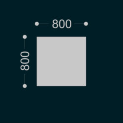 Hippo rectangular h.500