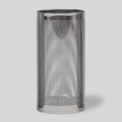 Polished perforate stainless steel