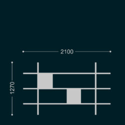 Shelf 2100, height 1270