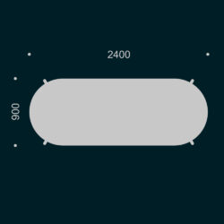 Naku Table 2400x900, height 720